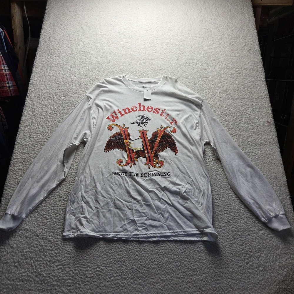 Winchester Shirt Mens 2XL White Since The Beginning Graphic Long Sleeve Tee